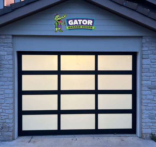 Full View Garage Door installed by Gator Garage Doors - Austin